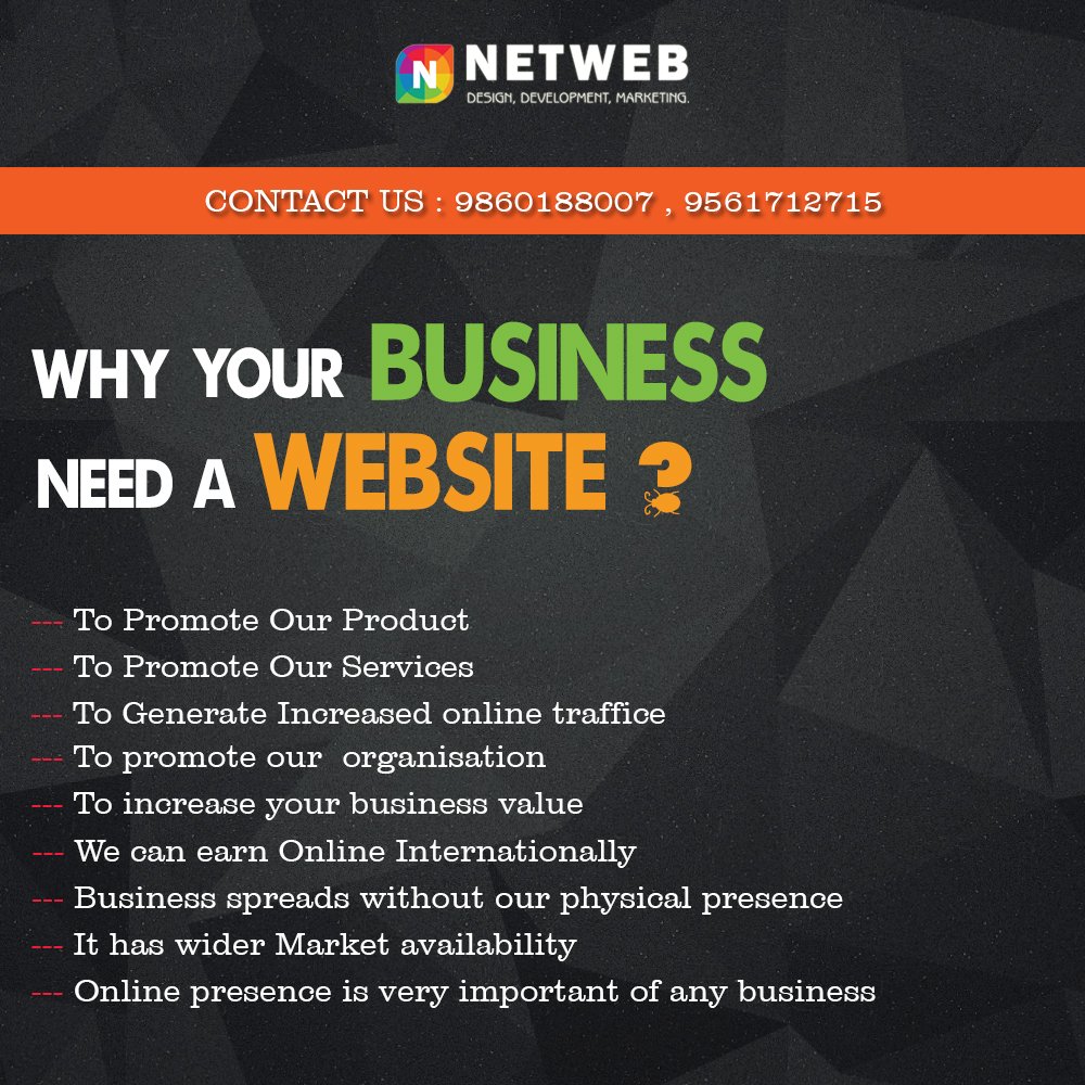 Netweb_Solution's tweet image. Why your business need a Website
Few Reasons ..