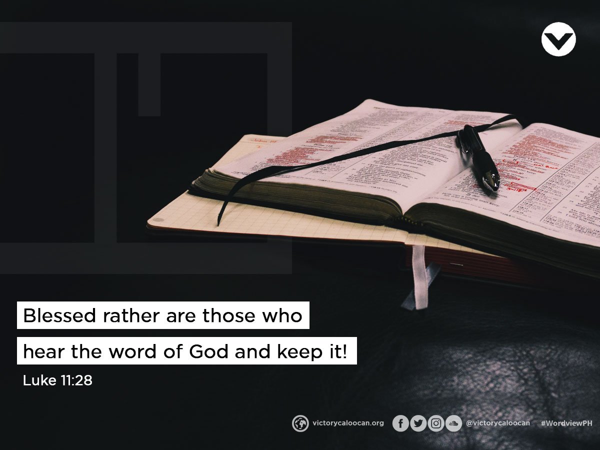 VictoryCaloocan's tweet photo. God did not make Scripture only with the thought of adding more knowledge to His people. He wrote Scripture so we will know His will and obey His commands. #WordviewPH https://t.co/5eH3cWK54F