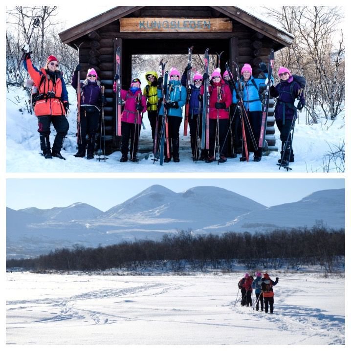 WalktheWalk's tweet photo. The #Arctic Challenge Team 2018 are off! 2 days of backcountry skiing a full marathon, reaching their warm mountain hut tonight, resting up in prep for another full day tomorrow! No communication until they cross the Finish on Monday evening! #GoodLuck  https://t.co/Xt1jOvVLhz https://t.co/9XIOh0Y85E