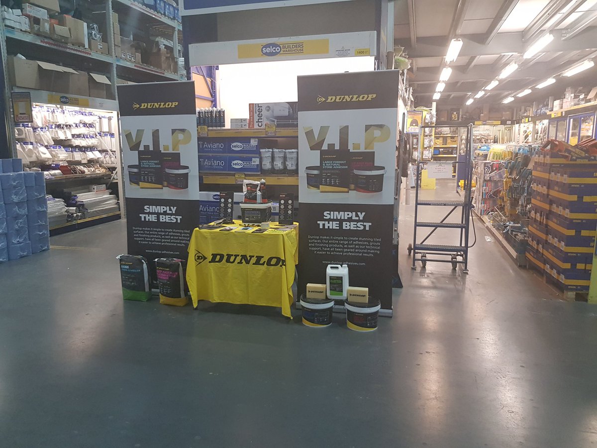 DunlopCarl's tweet photo. Dont forget @DunlopAdhesives is at the Grand Opening of @SelcoBW #MiltonKeynes tomorrow 👍👍come down and meet @DunlopCarl @DunlopMikeM TalkTiling,See Demos,Grab a great deal and also a Freebie 😁😁😁 See you there https://t.co/4MnNeYGmbY