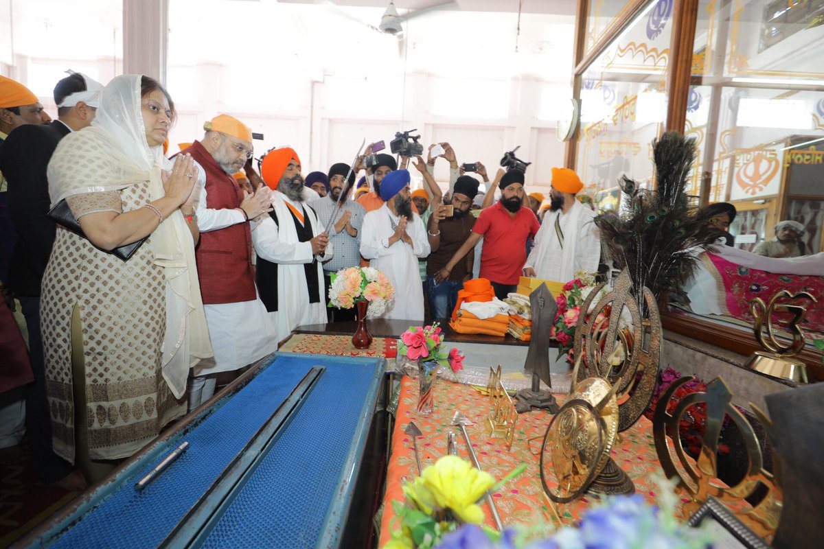 AmitShah's tweet photo. Blessed to have visited the historic Gurdwara Nanak Jhira Sahib in Bidar, Karnataka. https://t.co/uJK4JgpuSX