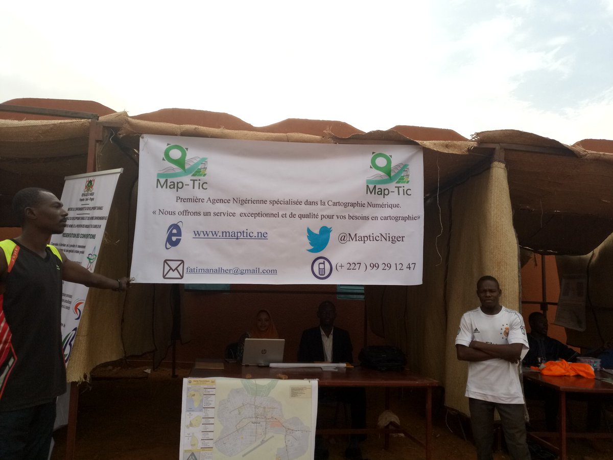 falher3's tweet photo. @MapTicNiger actuellement à la journée mondiale de la protection civile avec #DGPC venez visité notre stands #CartographieNumerique #NigerMapping https://t.co/H3XtYBg5Ip