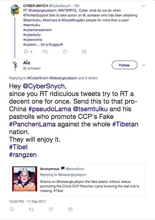 Twinklebeeeee's tweet photo. .@_achaean why are you #defaming &amp; #insulting a legitimate #religious practice? That is #hatecrime pure &amp; simple. @tsemtulku &amp; #Kechara organisation did nothing wrong. Stop your daily #online #abuse!
#cybercriminals
#cyberharassment https://t.co/oUNjFwBorc