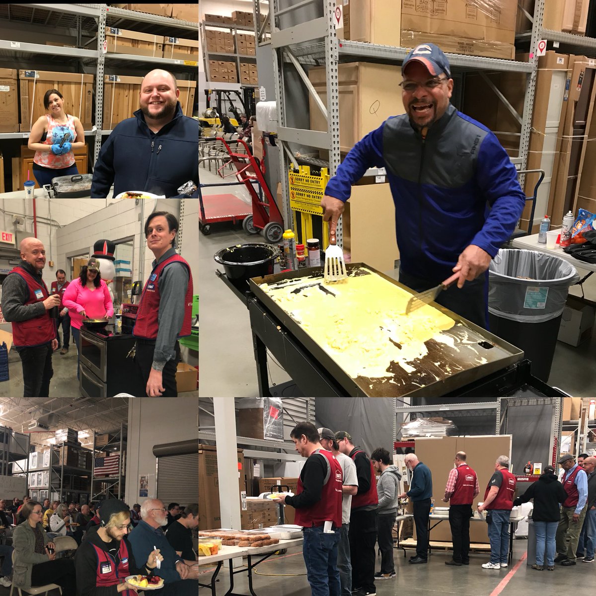 BrookeStepheHRM's tweet photo. Goood #SundayMorning ☀️ We are starting the morning right here at #Lowes 🔨 All store #meeting starts with a full belly 😋 Great message being delivered on how Lowe’s will #invest in our future 🙌 https://t.co/xVXG5RrEYw