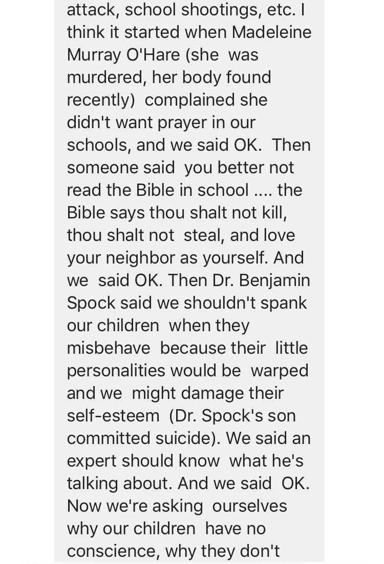 Mary_Dimond2's tweet photo. Amen! 🙏🏼 Lack of love for our lord &amp; acknowledgement that he even exists is where this country has gone wrong. PARENT your children, TEACH your children. Teach them right from wrong. We have a job to raise our kids with discipline &amp; knowledge. THAT could prevent many tragedies. https://t.co/Pxd9Xc1QBL