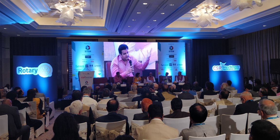 STEMLearning_IN's tweet photo. @STEMLearning_IN Managing Director Ashutosh Pandit speaking at CSR Rotary Karnataka Conference 2018 on the session of "CXOs Leadership Talk: Leaders Leading Through Social Good"

#Rotary #Karnataka #CSR #CSRinEducation #Rotary3190CSR #STEMLearning #CSRIndia #Bangalore https://t.co/eJPsLRzbcD
