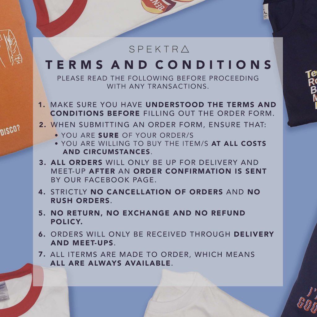 spektraph's tweet image. Read first our terms and conditions before sending your orders 🔺