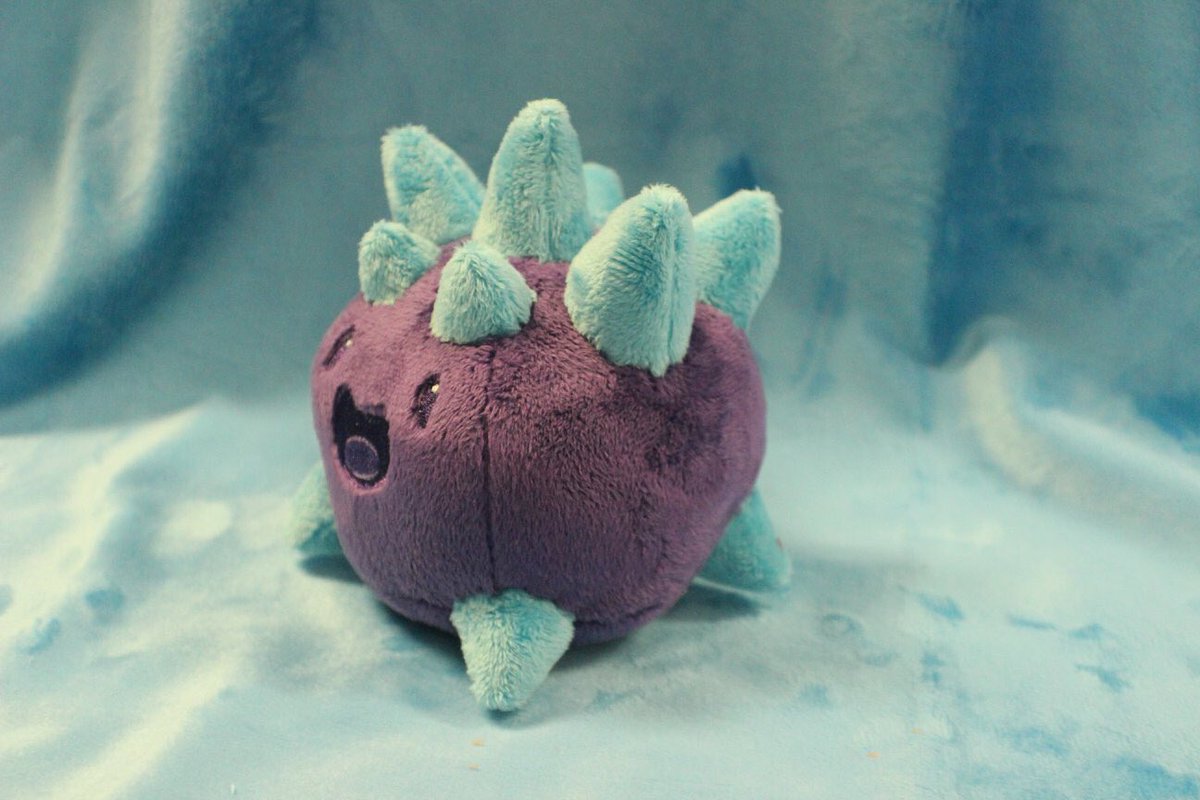 emberfallplush's tweet photo. Time for the third and final day of #ConNooga! Come on by table F14 in the exhibitor hall A for cool plushies of slimes and #pokemon and fruit and more! We’ve got buttons and patches and stickers as well! :3 #slime #slimerancher #crystalslime #crystal #plushies #slimeplush https://t.co/bE2Ufpukv1