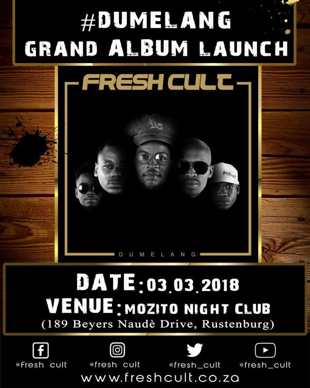 RustyPromoters's tweet photo. 🔥 @fresh_cult #Dumelang Grand Album Launch🔥

#RustyPromoters #Entertainment #Music #lifestyle #summer #event #annualevent #social #nightlife #Rustenburg https://t.co/qBpUhKzmdx