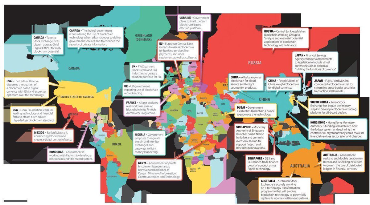#Blockchain around the world

#Fintech #IoT #BigData #AI #Crypto #startups #Bitcoin #Infosec #CyberSecurity #Disruption 

»@JacBurns_Comext«