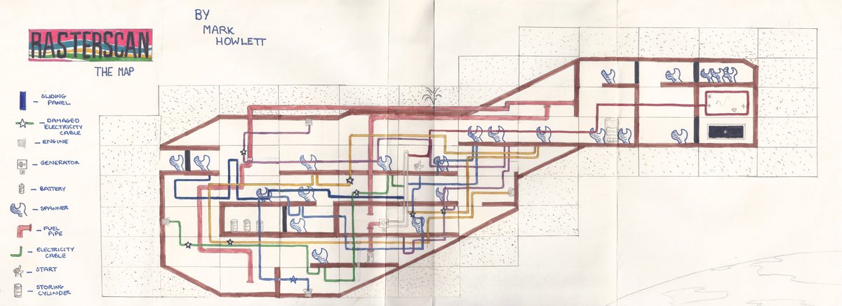 I probably should include my 30 year old hand-drawn Rasterscan map in this tweet really since I have a good reason to do it! 😆