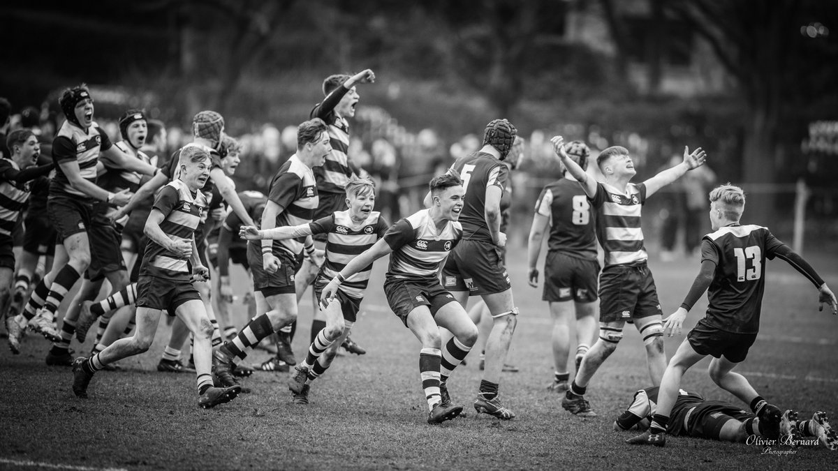 Final whistle, explosion of joy for Campbell College Belfast who defeats Methody College 26-22 <a href="/CCBRugbyClub/">CCB Rugby Club</a> <a href="/ballymenaacadem/">Ballymena Academy</a> <a href="/mcb_rugby/">MCB RUGBY</a> <a href="/DBSchoolsCup/">Schools' Cup Rugby</a> <a href="/HeadCampbell1/">Head@Campbell</a> <a href="/ccf_campbell/">Campbell College CCF</a> <a href="/OldCampbellians/">Old Campbellians</a> <a href="/MethodyBelfast/">Methodist College</a>