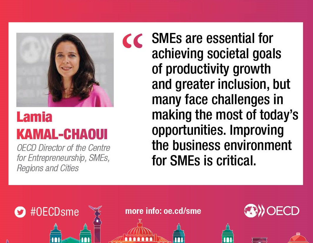 OECD's tweet photo. #SMEs generate 70% of total employment in OECD countries. How can better policies help small businesses scale up?

OECD's @LamiaKC_CFE talks #productivity &amp; going global, read ➡️ https://t.co/uoKpVr7zd8  #OECDsme https://t.co/qd8vqs7nim