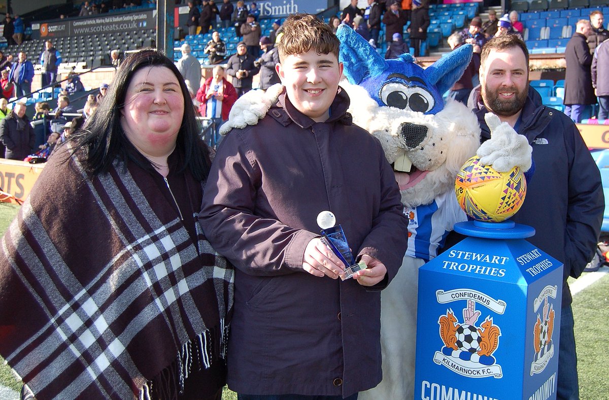 KilmarnockFC's tweet photo. ICYMI | It was our pleasure to present Mason Kidd with our very first Community Hero award at yesterday's match.
Find out more about Mason's incredible story https://t.co/e0FUczjIEO #kiddkindness https://t.co/HqZNgdsggD