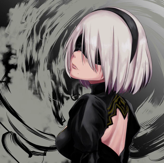 やった事ないのに2Bを描きたくなるくらいだしてかみんな2Bに惹かれるのもわかるよ 