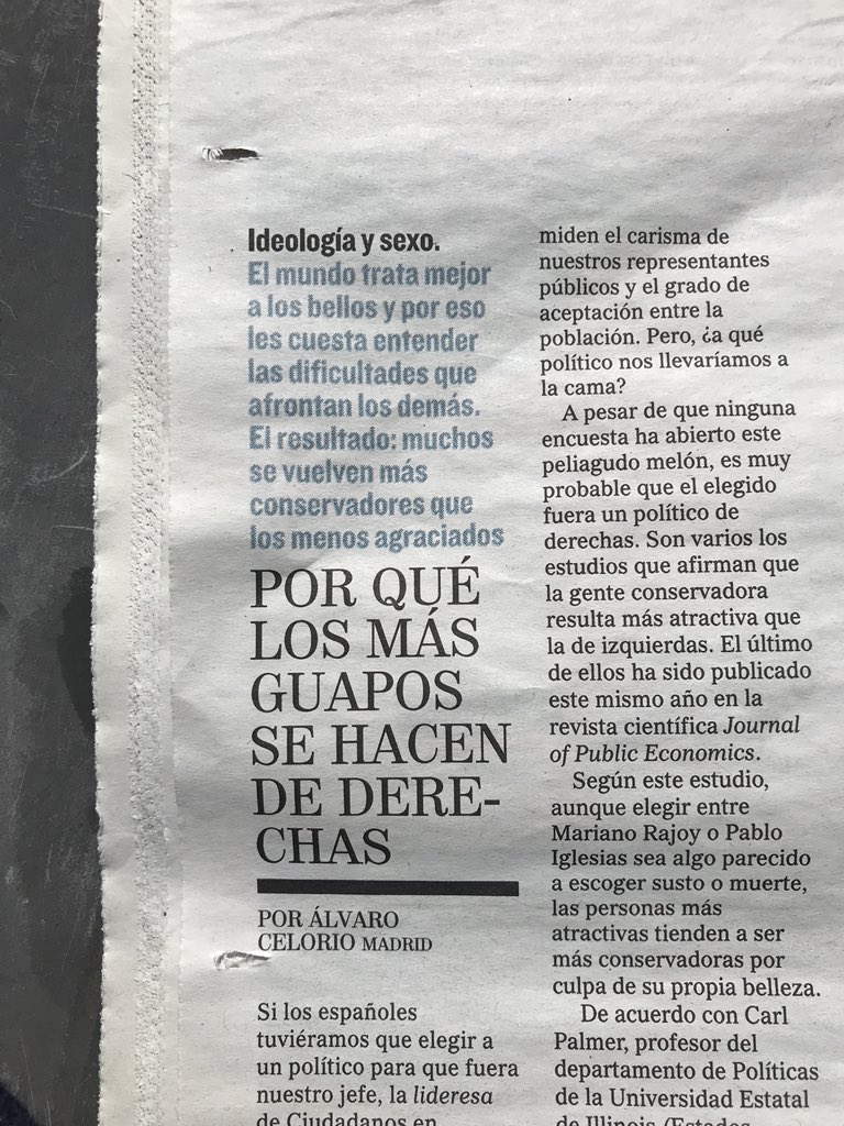Permítanme la arcada. 
[Leído en <a href="/elmundoes/">EL MUNDO</a> el 24Feb de 2018.] #ParaVomitar