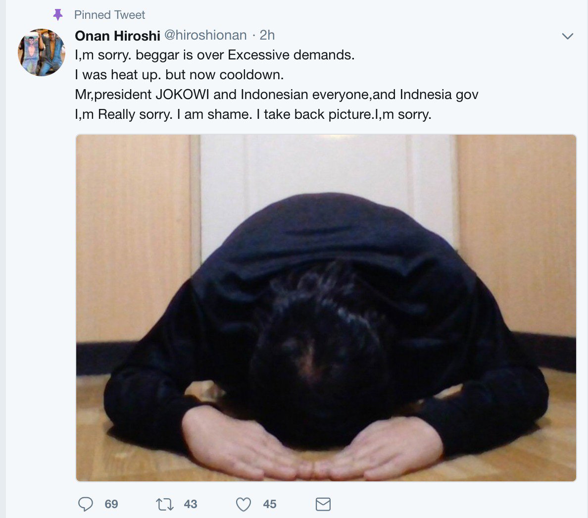 klarifikasi Onan Hiroshi atas komik buatannya