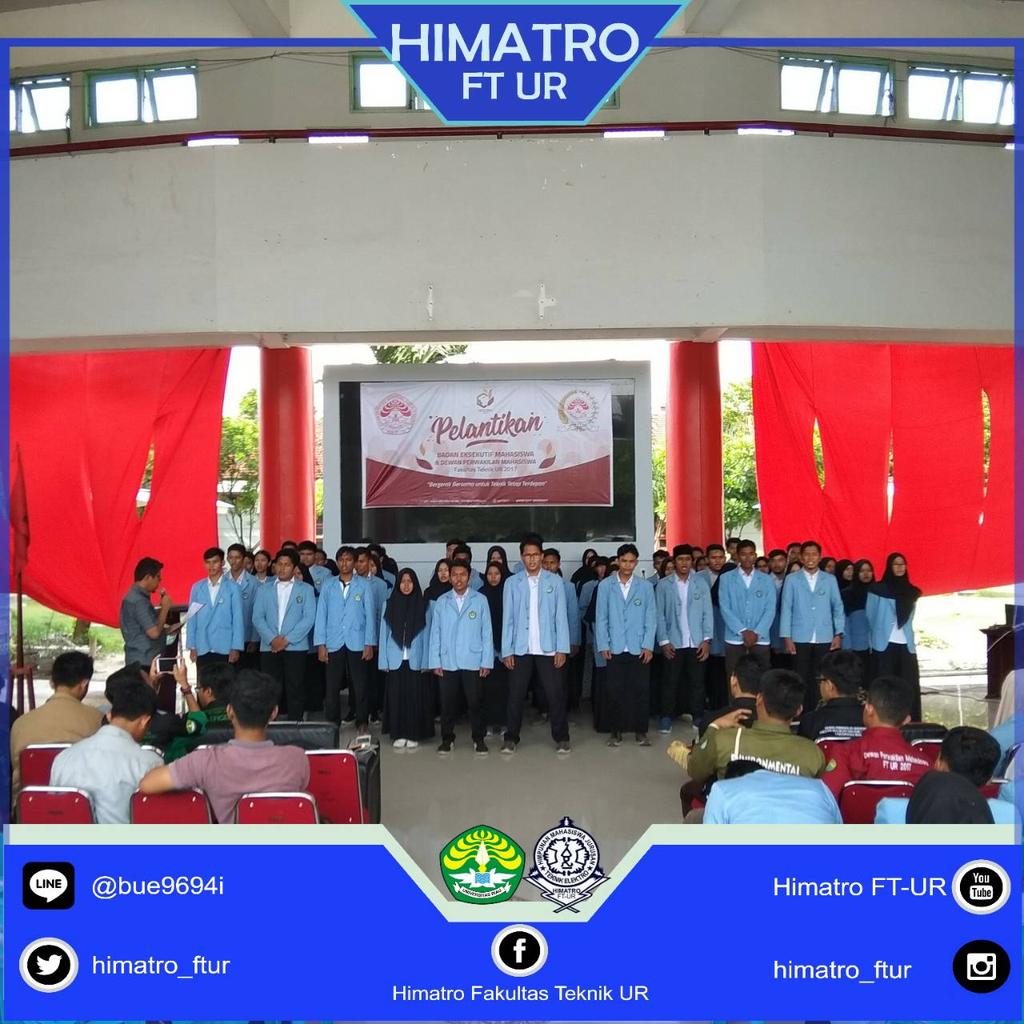 [Himatro_Info]
♢
Selamat atas dilantiknya BEM &amp; DPM FT UR periode 2017-2018.Semoga amanah yg diberikan dapat dikerjakan dan dipertanggung jawabkan 
♢