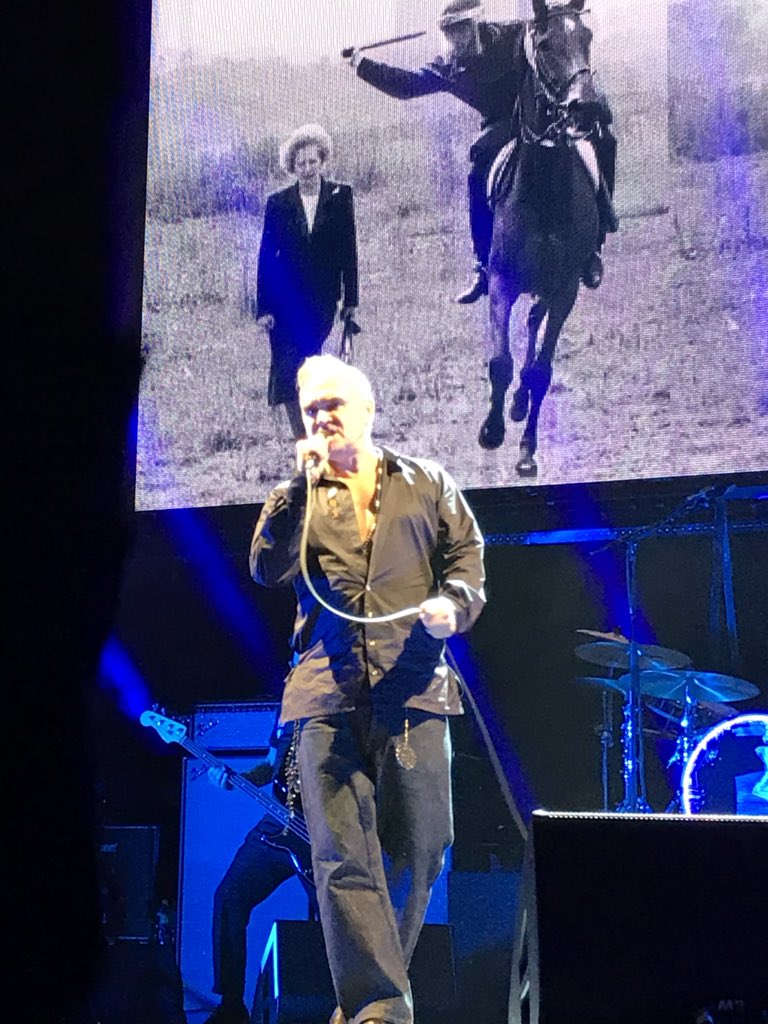 Timed my one and only photo I took at Newcastle quite well! Hah. <a href="/officialmoz/">Morrissey</a>
