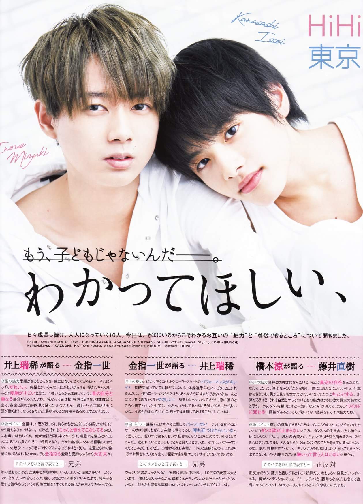 ジャニーズJr. - ひとみページ HiHi Jets ＋ 美少年 ジャニーズ ジュニア 雑誌切り抜き 東京B