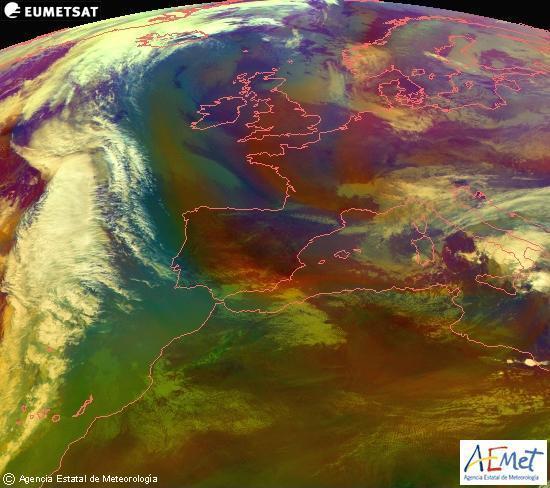 La parte más activa del frente ahora sobre La Gomera y Tenerife. Por la tarde continuará su desplazamiento hacia la provincia de Las Palmas.
Imágenes satélite de las 14 y las 15 horas.