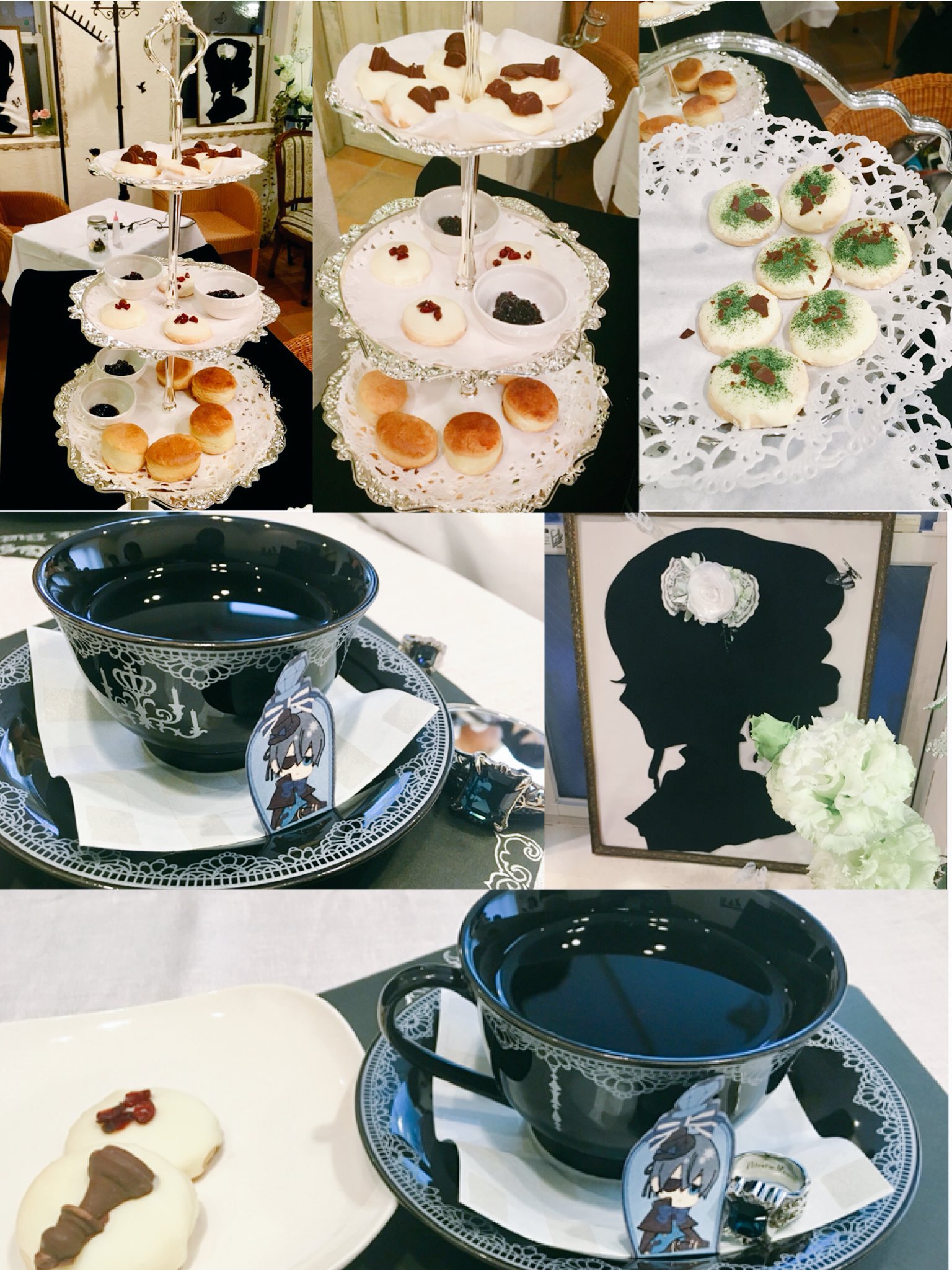 黒執事 紅茶缶者限定 ナフキン 黒執事 ブラックレーベル カフェ