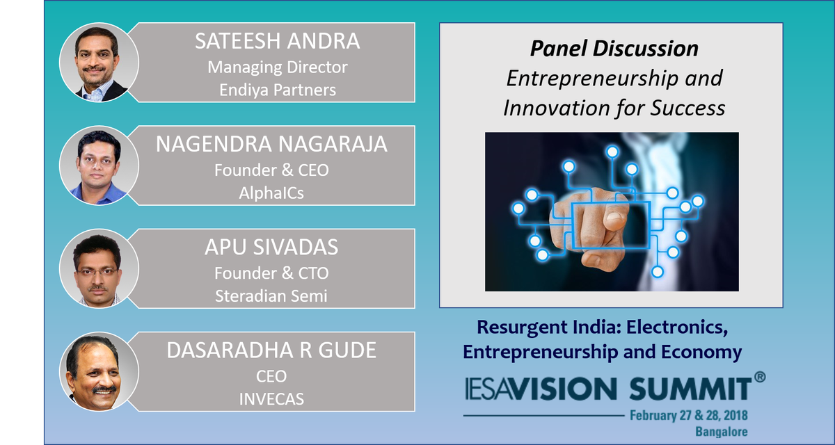 EndiyaVC's tweet photo. With surging growth in the #semiconductor sector comes the opportunity for #DeepTech #startups to build innovative and scalable enterprises.
@sateesh_andra explores this with eminent panelists @EndiyaVC @IESA_VS @IESA_Online #AlphaICs #NagendraNagaraja @SteradianSemi @INVECASInc https://t.co/iJKWJztw8W