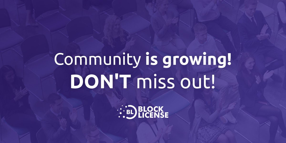 #BlockLicense #Community is growing! DON'T miss out! Join us today bit.ly/JoinBlockLicen… #subscribe #ethereum #cryptocurrency #cryptoinvest #blockchain #startup #innovation #ICO #altcoin #newcoin #registernow