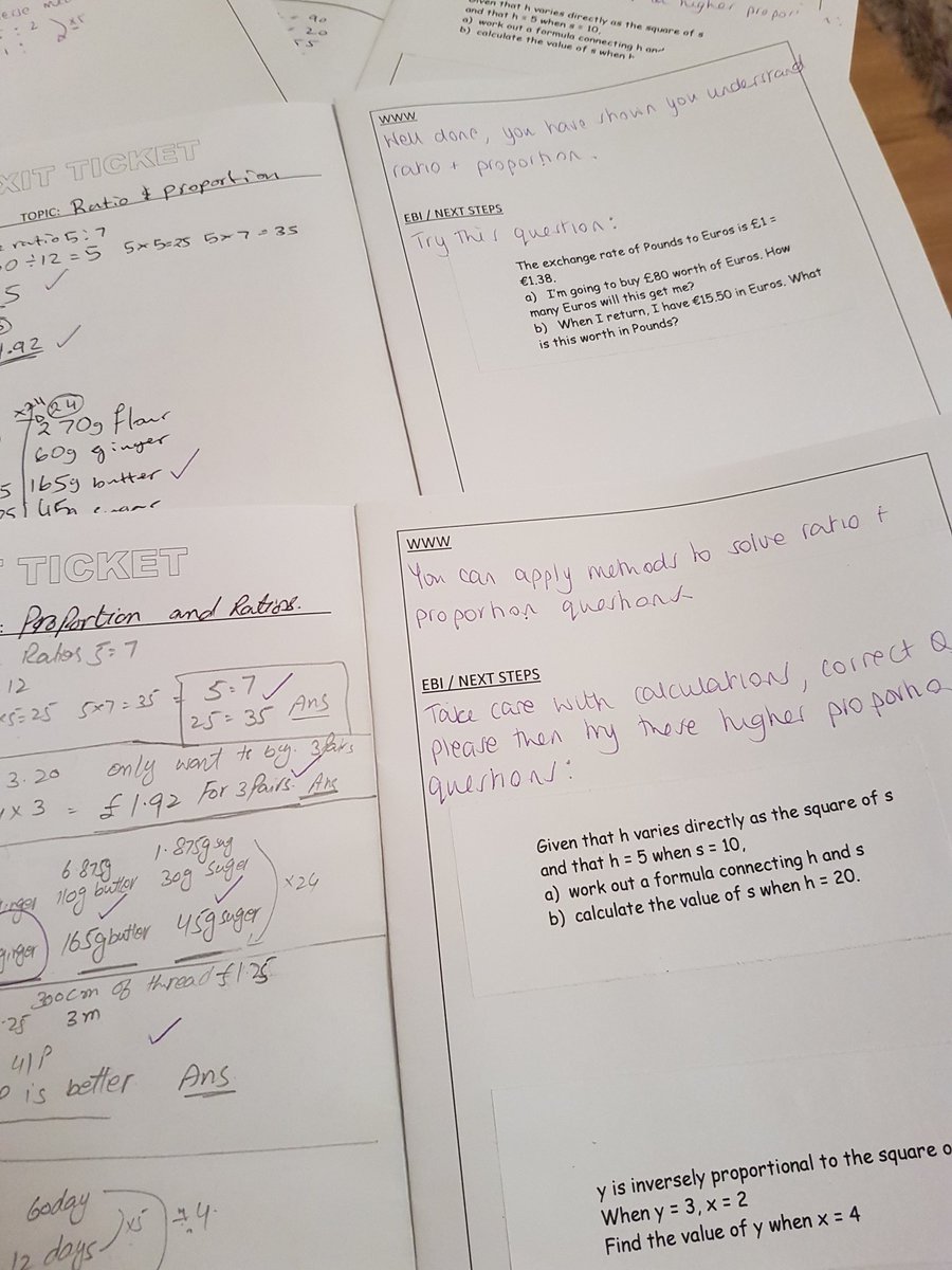 CarlyU19's tweet photo. Exit tickets with feedback and next steps for my learners, using my newly created booklets #maths #marking #teacherlife 🤓📚 https://t.co/gcg2fo7p7C