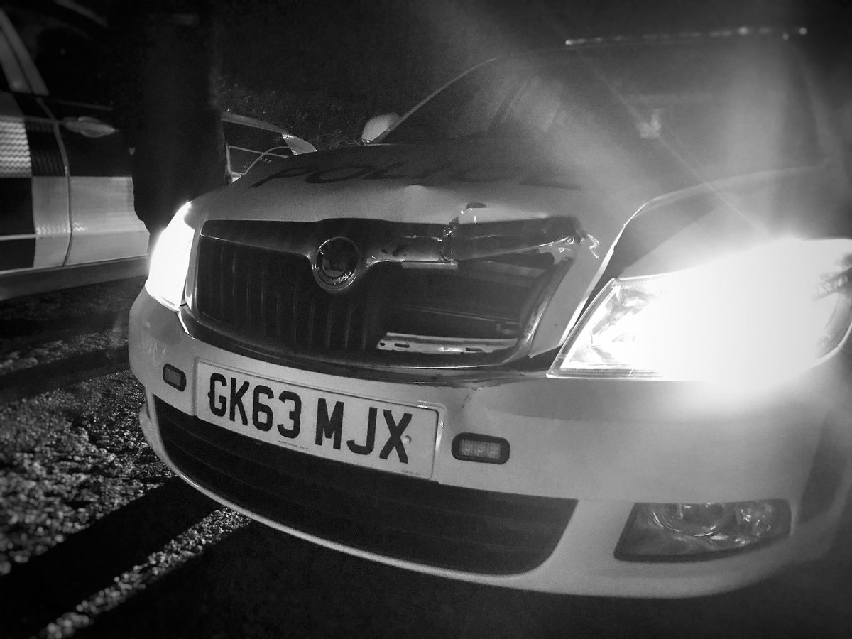 KentPoliceRoads's tweet photo. 😡 PD Parker and Vinny were in this vehicle when they were rammed along with with their chauffeur by a 4x4 with hidden plates. More details later but all officers 2 and 4 legged okay. #wewillfindyou #protectourdogs #relentlesspursuit #teamkent SL https://t.co/iPJQWxo9od