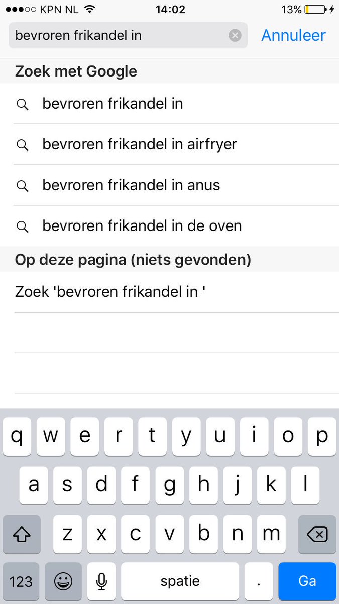 Ik wilde opzoeken of -en hoe lang- je een bevroren frikandel in de koekenpan kunt bakken... 😱#raremensen #rarezoekterm