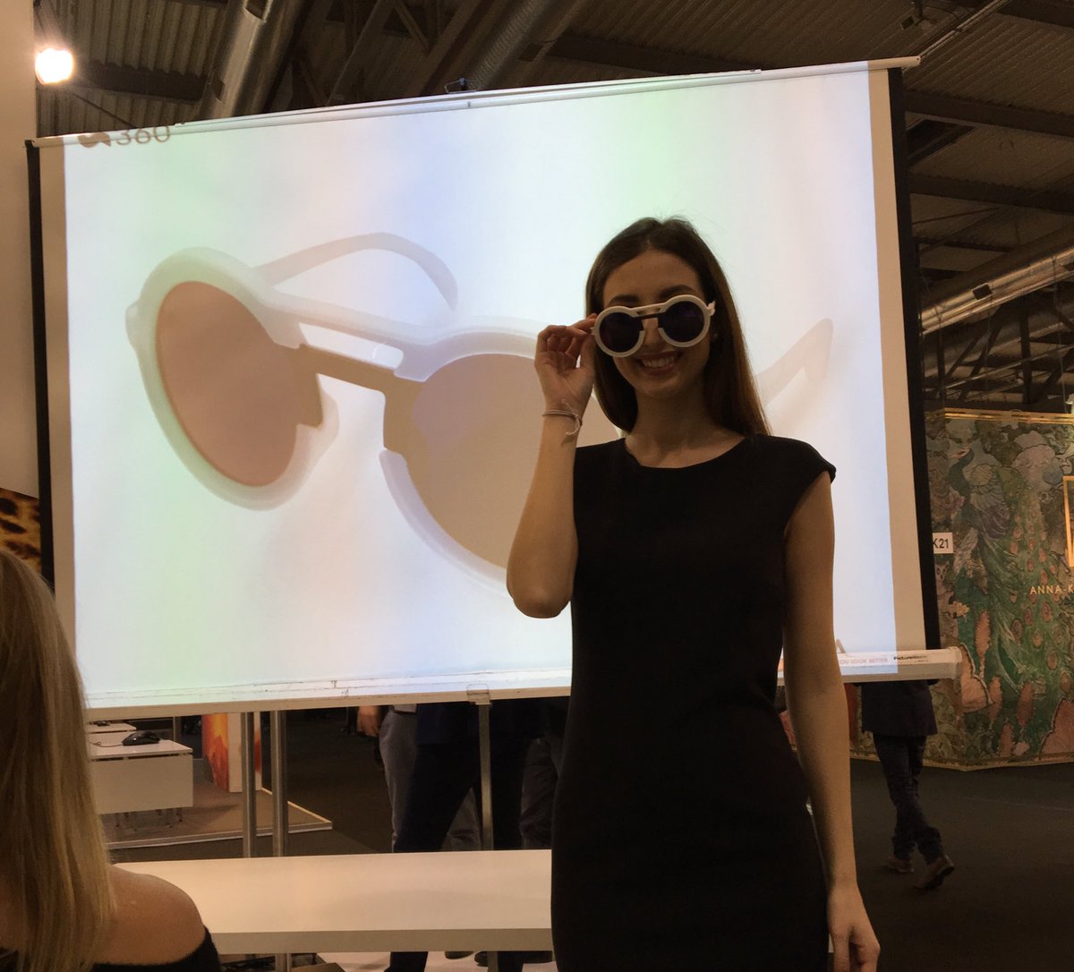 2020europemag's tweet photo. #okia press conference at #MIDO2018 : presenting HD & 3D printing, traslucent and pearlised colours and 360 hinge. https://t.co/tXb264vjzJ