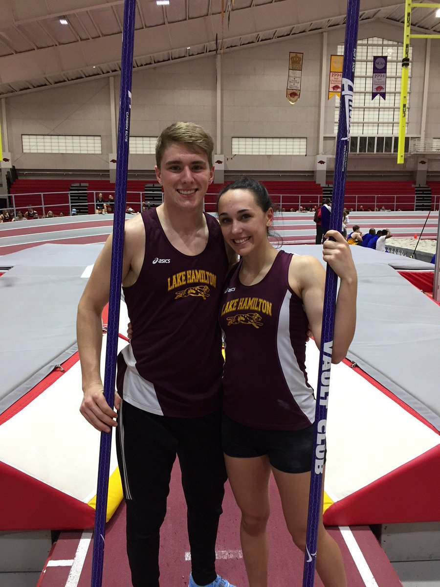 First time in <a href="/LHSD_WOLVES/">Lake Hamilton School District</a> history that a Wolf won both boys and girls pole vault in the same year at 5A-7A State Indoor Championships!  Congratulations <a href="/HazeFarmer/">haze_pv</a> (16'06") and <a href="/edielayne_/">edie murray</a>  (13'00") <a href="/LHHSWolves/">LHHSNews</a> <a href="/pearcyviews/">LH Student Section</a> #andjustjuniors #meetrecordswillfall