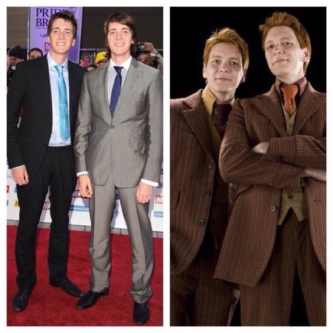 February 25: Happy Birthday, James and Oliver Phelps! They played Fred and George Weasley in the films. 