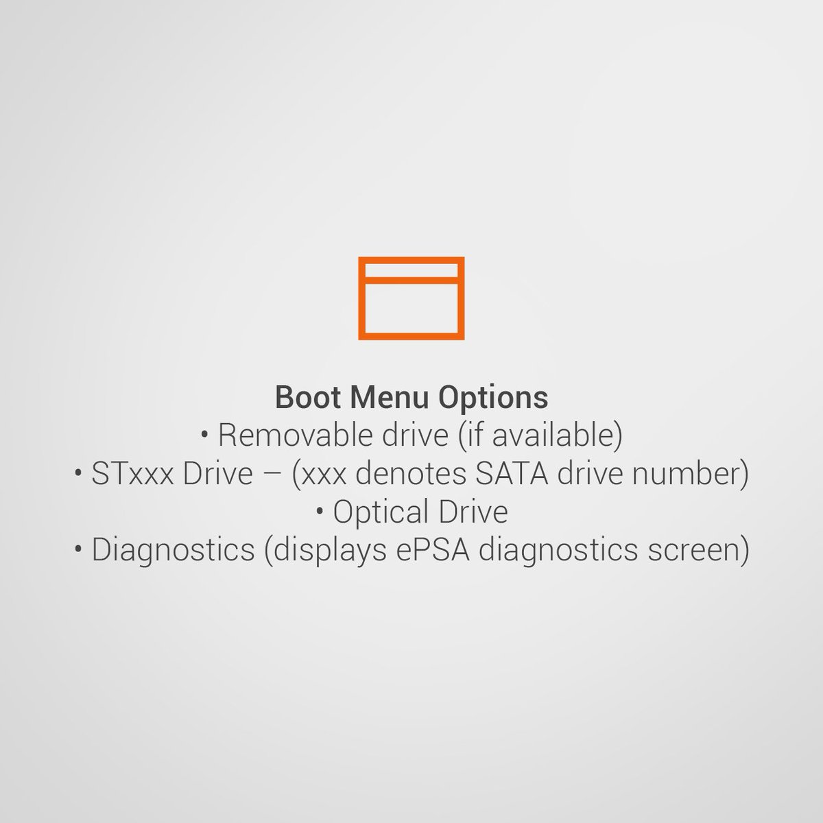 DellCares's tweet photo. Understanding what your #Dell PC's #bootmenu does for your system and navigating it settings. #DellTips https://t.co/f2y0NKXoO8