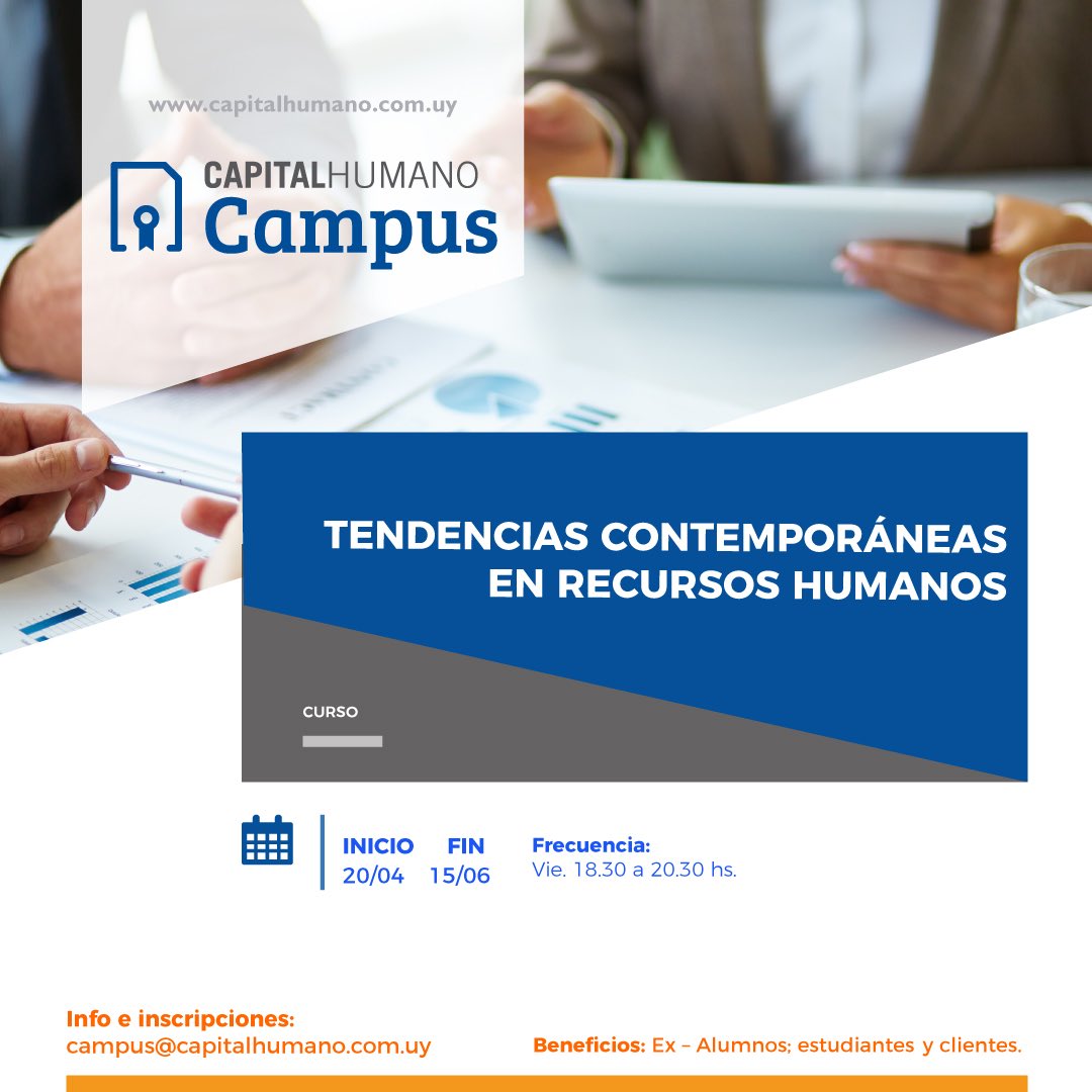 capitalhumanouy's tweet photo. Si buscabas formación moderna en RRHH este es el lugar? Capital Humano Campus @CapitalHCampus te espera! https://t.co/xZO4PkFDFI
