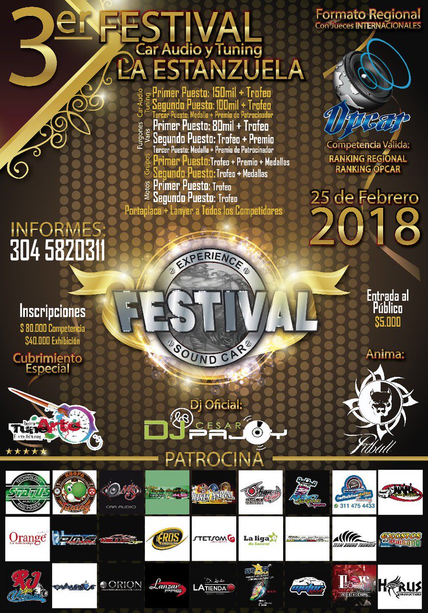 djwilth's tweet photo. Amig@s Nos Vemos HOY 25 de Febrero en el 3er Car Audio y Tuning LA ESTANZUELA
Experiencie Festival Sound Far
Infoline: 3045820311
No se lo pueden perder!!!
#HorusProductions #CarAudio #Tuning #SoundCar #Festival #ElectronicMusic #Music #Groove #Dj #DjLive #DjShow #DjCulture https://t.co/Mj2anNEGpV