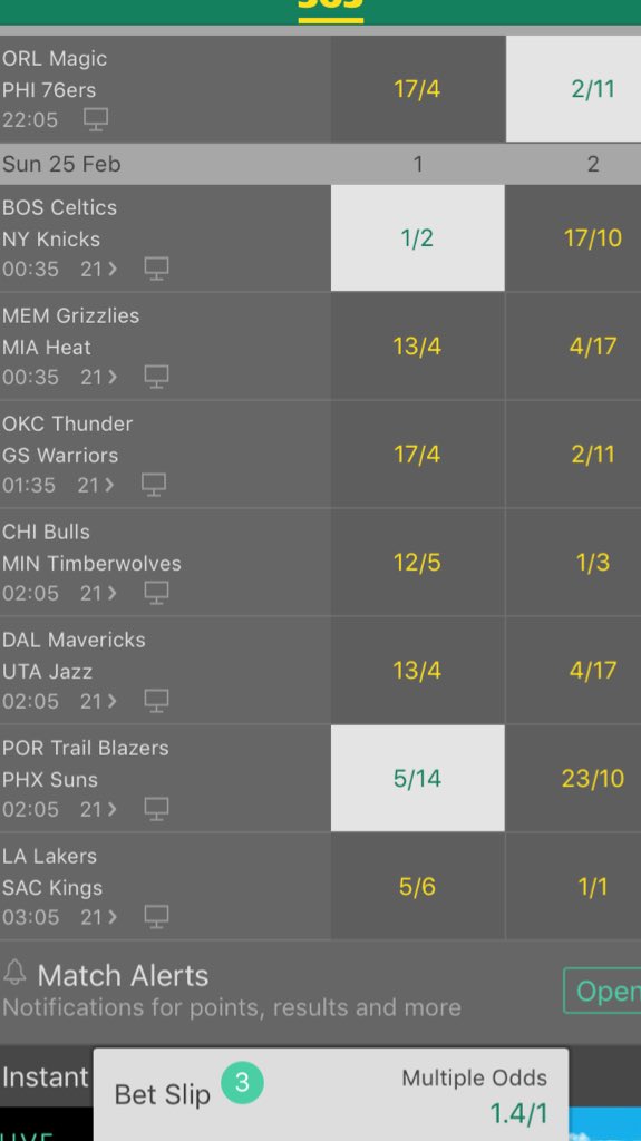 MotionTimmy's tweet photo. @NBAGabes Ok cool prices must have moved I was going to do it but odds was no where near what you had , looked good value for money at your price 👍 https://t.co/1J0rcUejbd