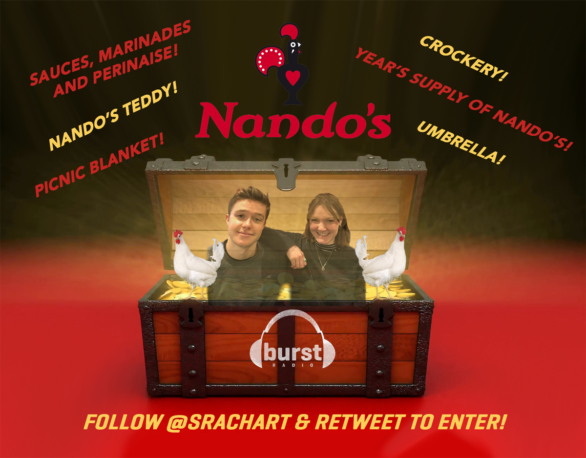 StudentMusicUK's tweet photo. 🚨 @NandosUK giveaway! Follow and RT to enter 🚨

A year's supply of Nandos and more goodies are on offer, don't miss out.

🐔🐔🐔 https://t.co/fwd6vWeI3J