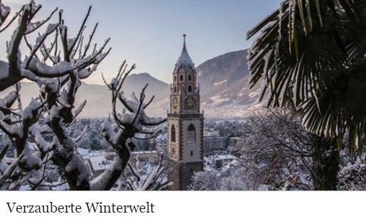 suedtirol_info's tweet photo. Auch im Winter hat #Meran einen ganz besonderen Charme. 💙 @derbund hat #Urlaubstipps für euch zusammengestellt! #Suedtirol https://t.co/866WnVJ3eP https://t.co/YCGEGPevar