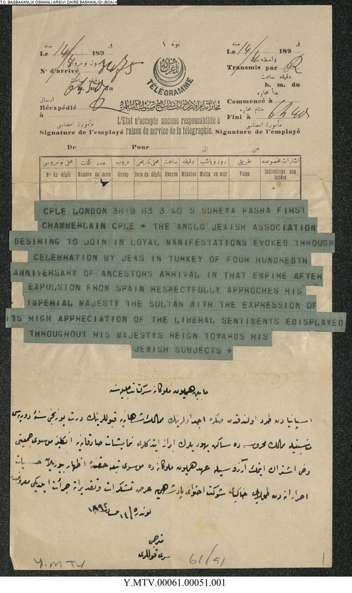 murad cobanoglu on twitter 1492 yilinda ispanya dan kovulan yahudiler in osmanli ya siginarak huzur ve emniyete kavusmalarinin 400 yil donumu nedeniyle paris cemiyet i umumiye i museviyye reisi yahudi cemiyeti baskani gold simit in sultan ii