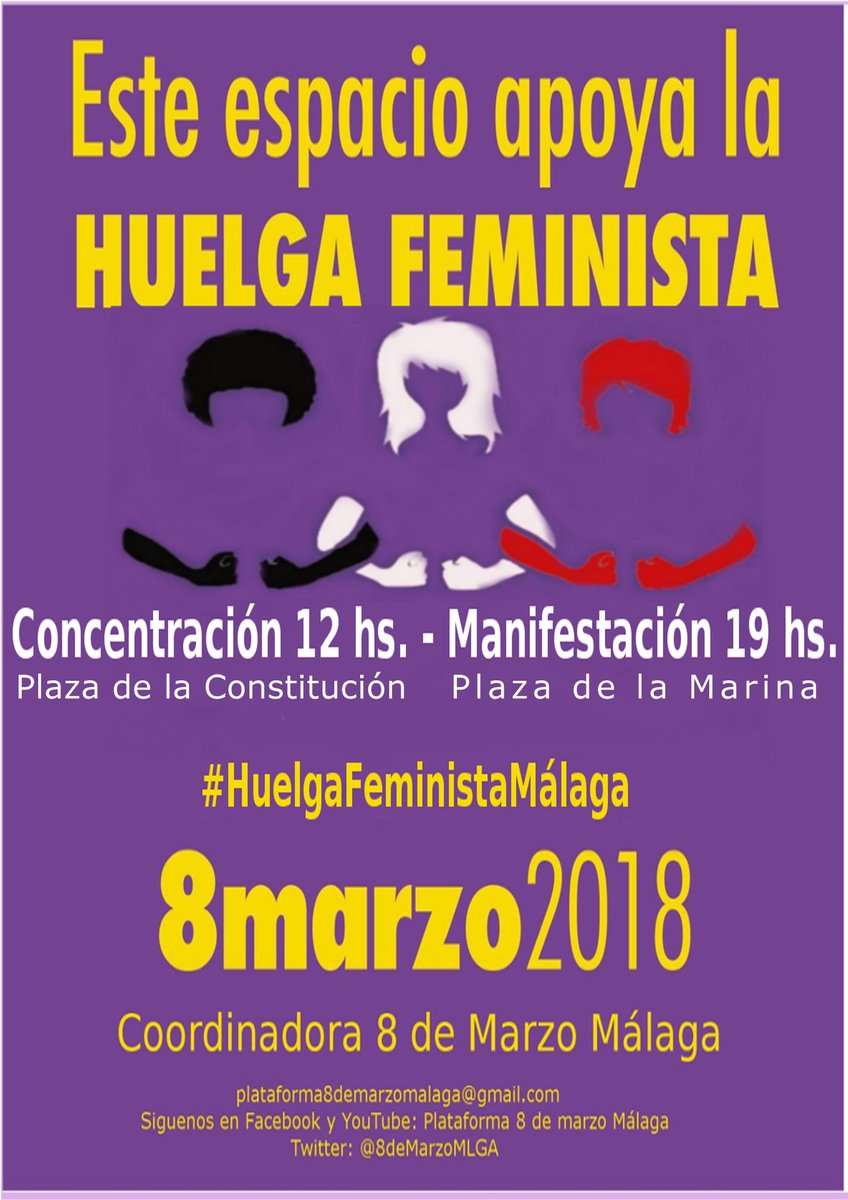 unidadpmalaga's tweet photo. Unidad Popular Málaga apoya la #HuelgaFeminista8M
Si paramos todas, el mundo se parará. #HuelgaFeministaMálaga
@8deMarzoMLGA
@SEMalaga @MViolencia0
@paralagenteMLG @ALTER_Malaga https://t.co/EV53z1CY1g