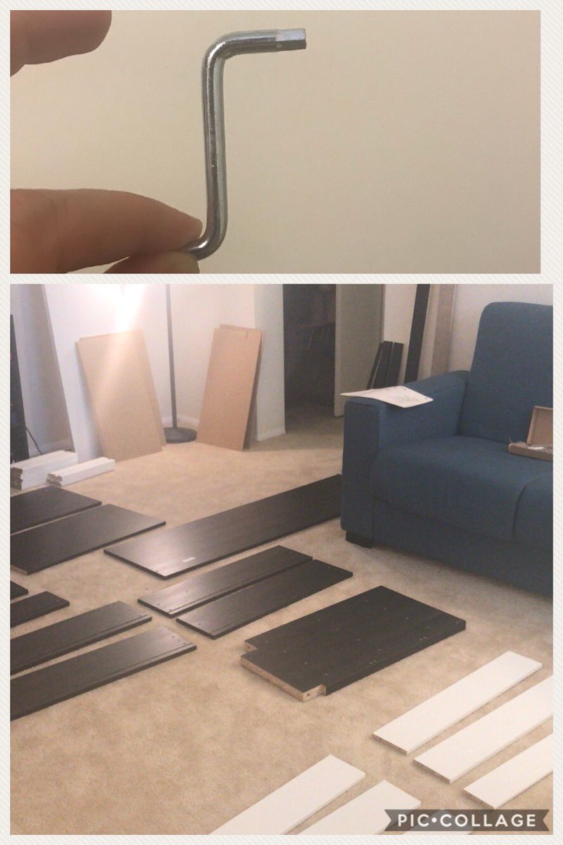 #lamiavitaaphilly Cara ikea, ma davvero credi che io possa montare tutto ciò... con quel chiavino? mi sono inscritta al concorso su come diventare macGyven non sapendolo? #💪🏻