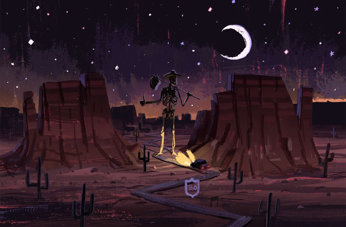kjettpack's tweet photo. A batch of concepts for the south western region in @johnnemann ‘s open world Storytelling game Where The Water Tastes like Wine #art #conceptart #illustration #southwest #indiedev #indiegame #IndieGameDev https://t.co/W1sIE2RaB3