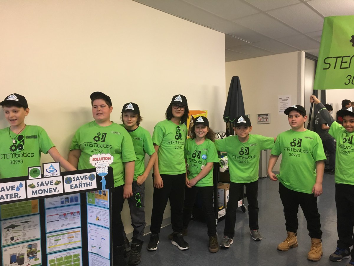stem_minds's tweet photo. Time for the big moment! #STEMbotics waiting for their judging session at #OIC! @firstlegoleague #youthinnovation #rainwatersolutions #Aurora #Newmarket https://t.co/y1gs8hUKKE