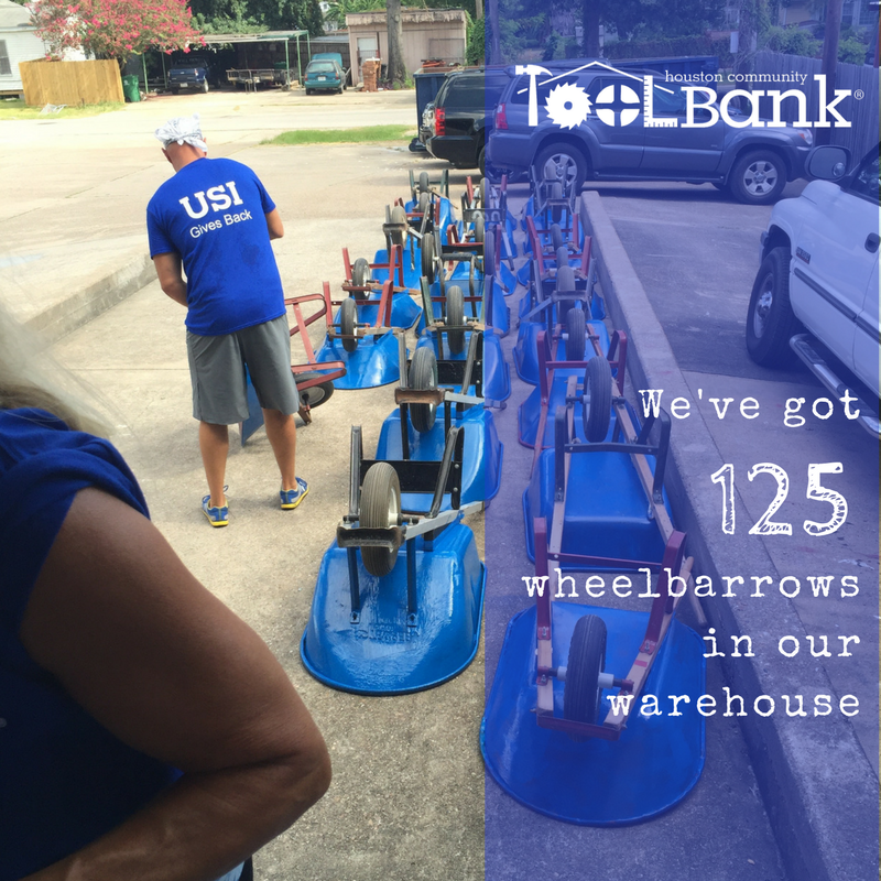 HouToolBank's tweet photo. We've got 125 #wheelbarrows in our #warehouse. Interested in #borrowing for your #communityproject? Check out our #tool page: https://t.co/JpsHBjZZyE
Also... Anyone have ideas for how to store these bulky beasts? #toomanytools #canonlystacksohigh #storageideas #pleasehelpus https://t.co/rm2LgPLwjO