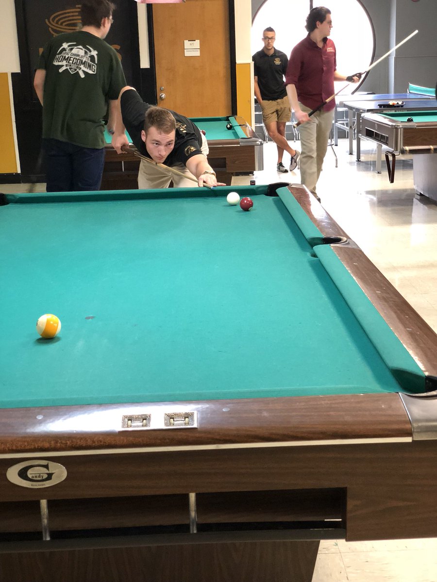 UNCP_hawksnest's tweet photo. 2018 ACUI Sectional 9-ball Billiards Tournament! #UNCP #GoBraves https://t.co/7p0A38wIB9