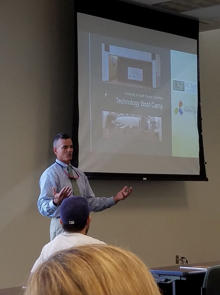 MarkSharpe39kft's tweet image. In August we closed the year with an update on our training program with @USF_TechHire - join us on April 19 @crossover813 as we discuss the State of @TampaInnovation &amp;amp; #TechHire 2018