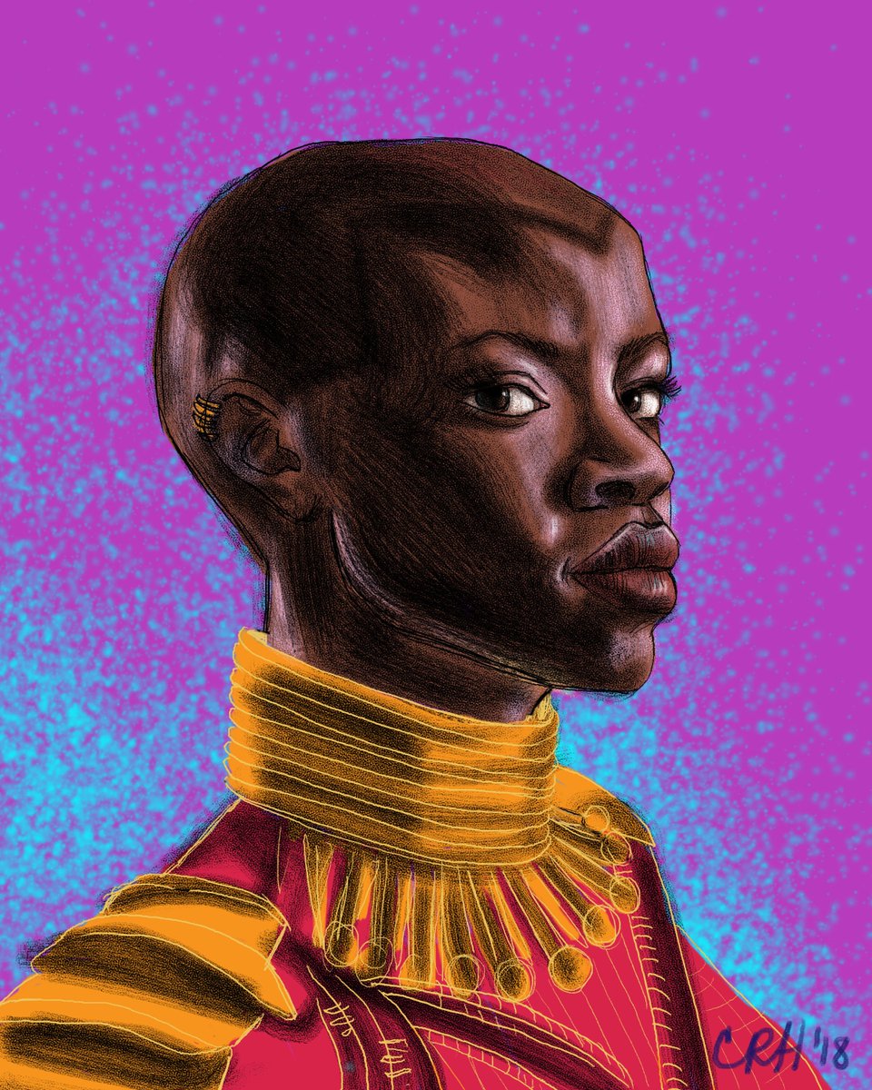 Loved the Black Panther movie! #BlackPanther #Okoye #Wakanda #WakandaForever #Blackpantherfanart #illustration #Barbados #DanaiGurira #digitalart #blackpanthermovie #cheriseharrisillustration