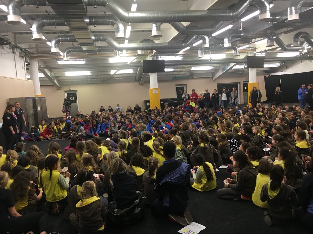 This is what happens when the <a href="/girlguiding/">Girlguiding</a> family take over the  <a href="/surreycricket/">Surrey Cricket</a> for a <a href="/Guiding_LaSER/">Girlguiding London and South East England</a> Saturday night sleepover event they all meet up together &amp; have a campfire sing along! Sounding like the most beautiful choir group you've ever heard. #TheBigSleepover2018 ✌🏻🔥